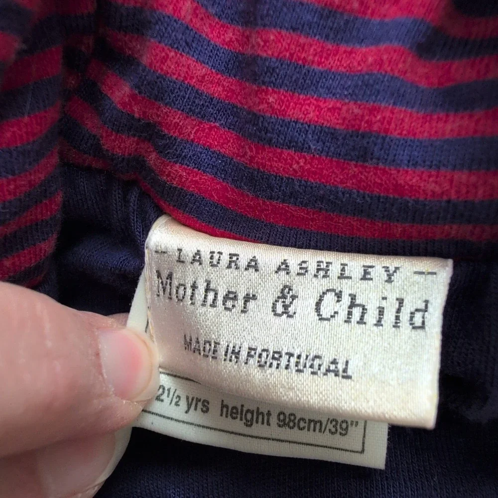 Vintage Laura Ashley Child Quilted Jacket Purple‎ Rocking Horse Girls Hood 2-2.5